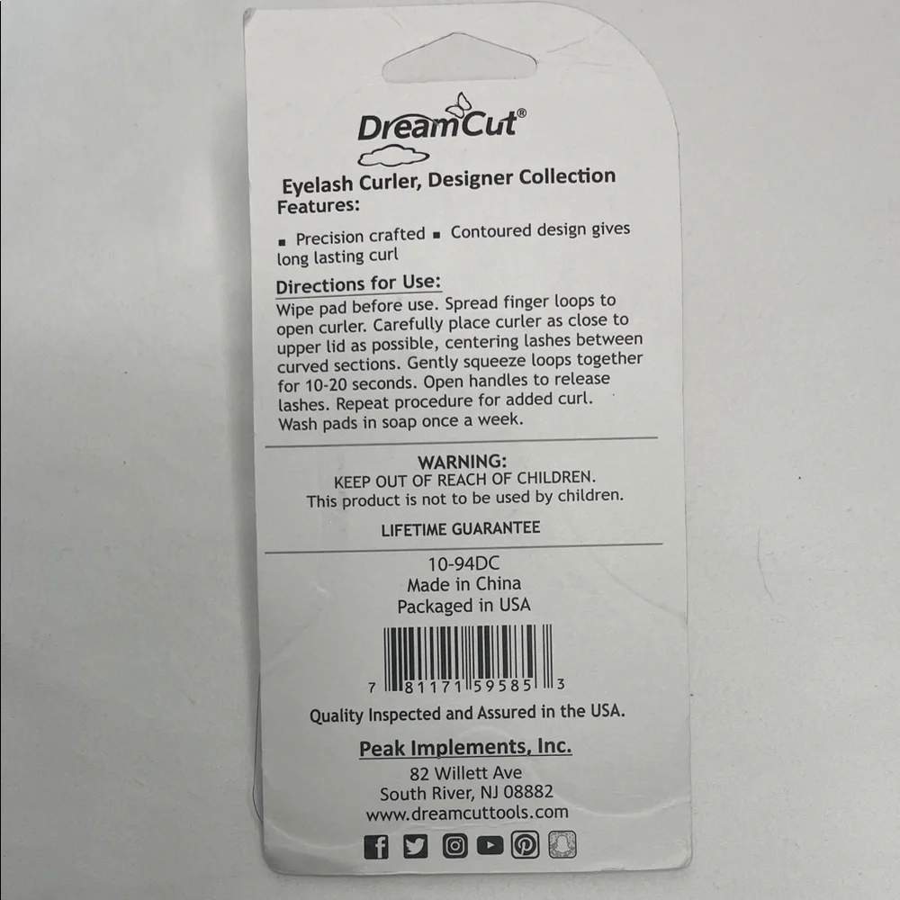 DreamCut Eyelash Curler Designer Collection NWT